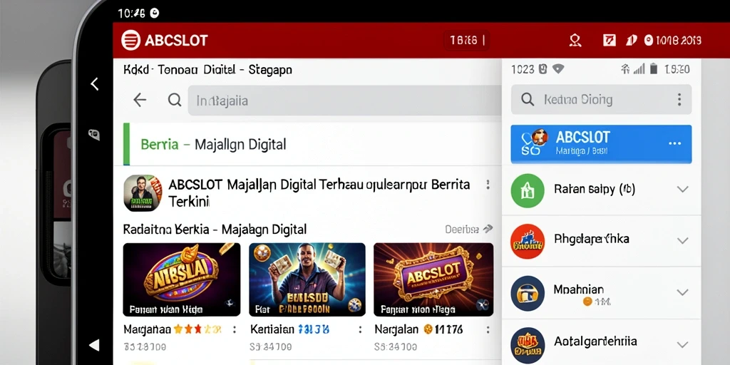 Antarmuka menarik ABCSLOT untuk membaca berita digital.