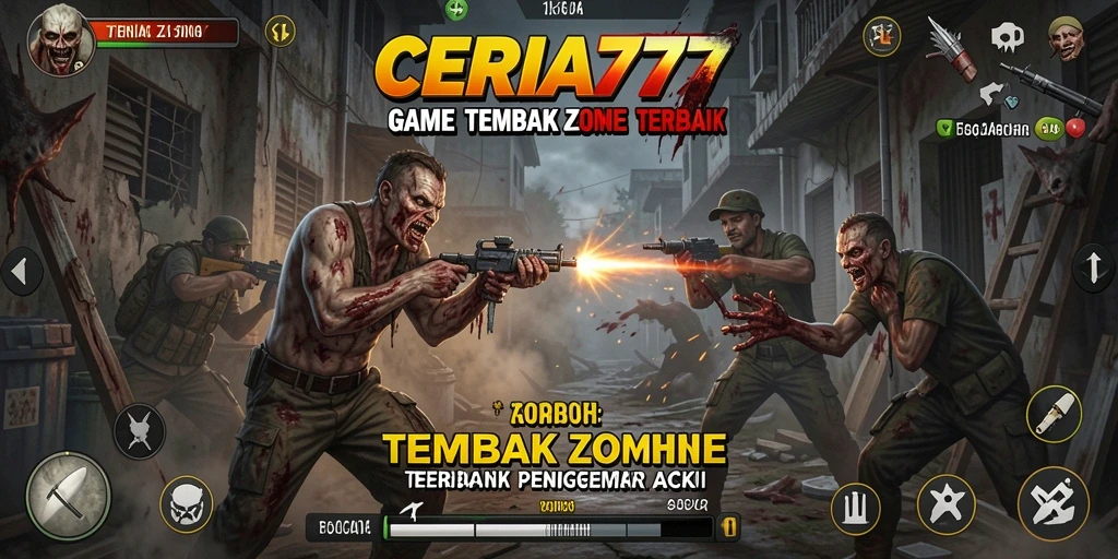 Antarmuka menarik dari game Tembak Zombie CERIA777.