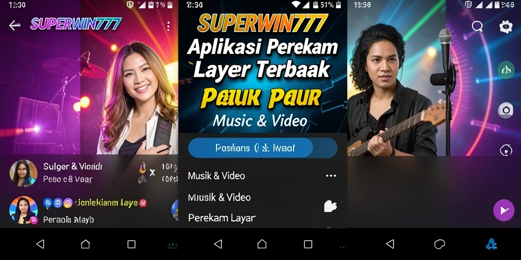 Antarmuka SUPERWIN777 yang intuitif dan sederhana untuk merekam layar.